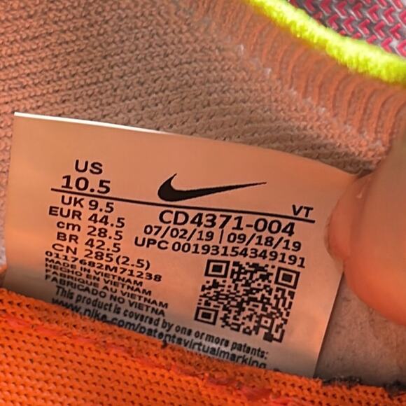 Nike React Infinity “Pink Blast” Platinum Tint Marathon Running Shoes Size 10.5 - Picture 5 of 11